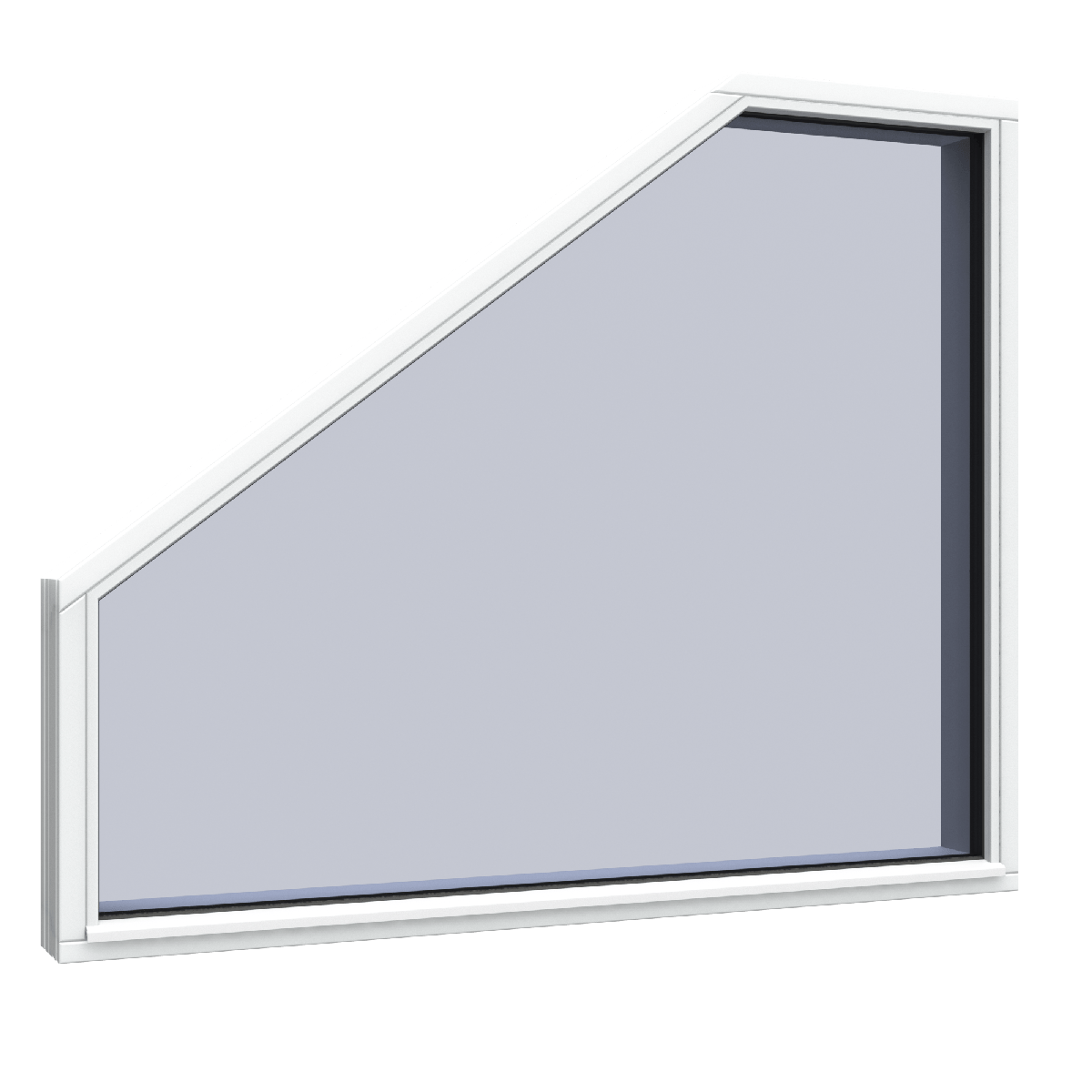 Angled fixed windows