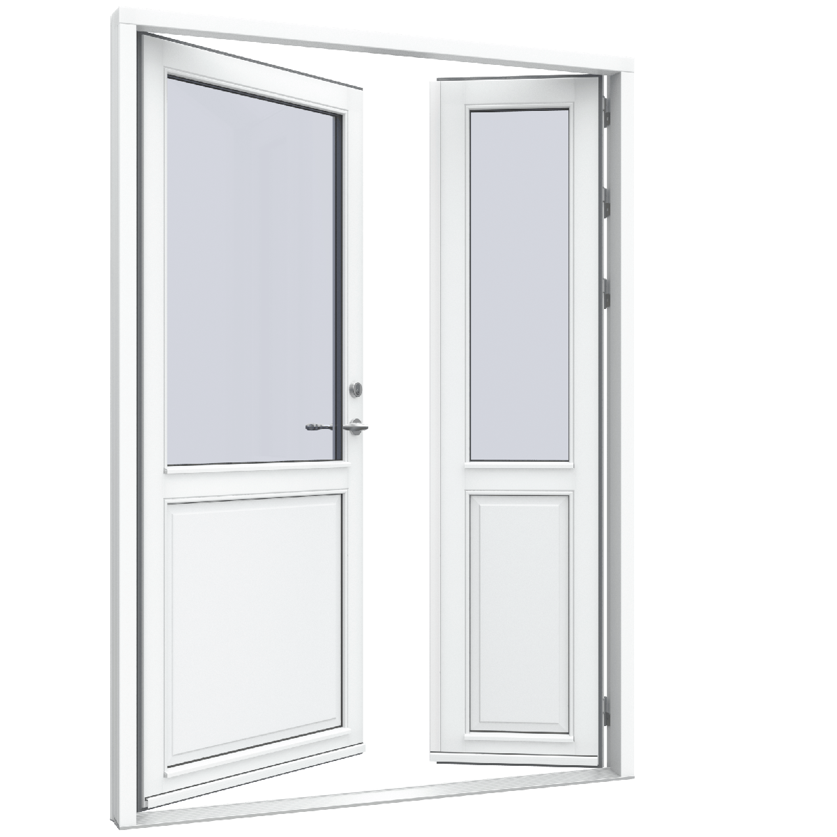 Front doors with openable sidelights